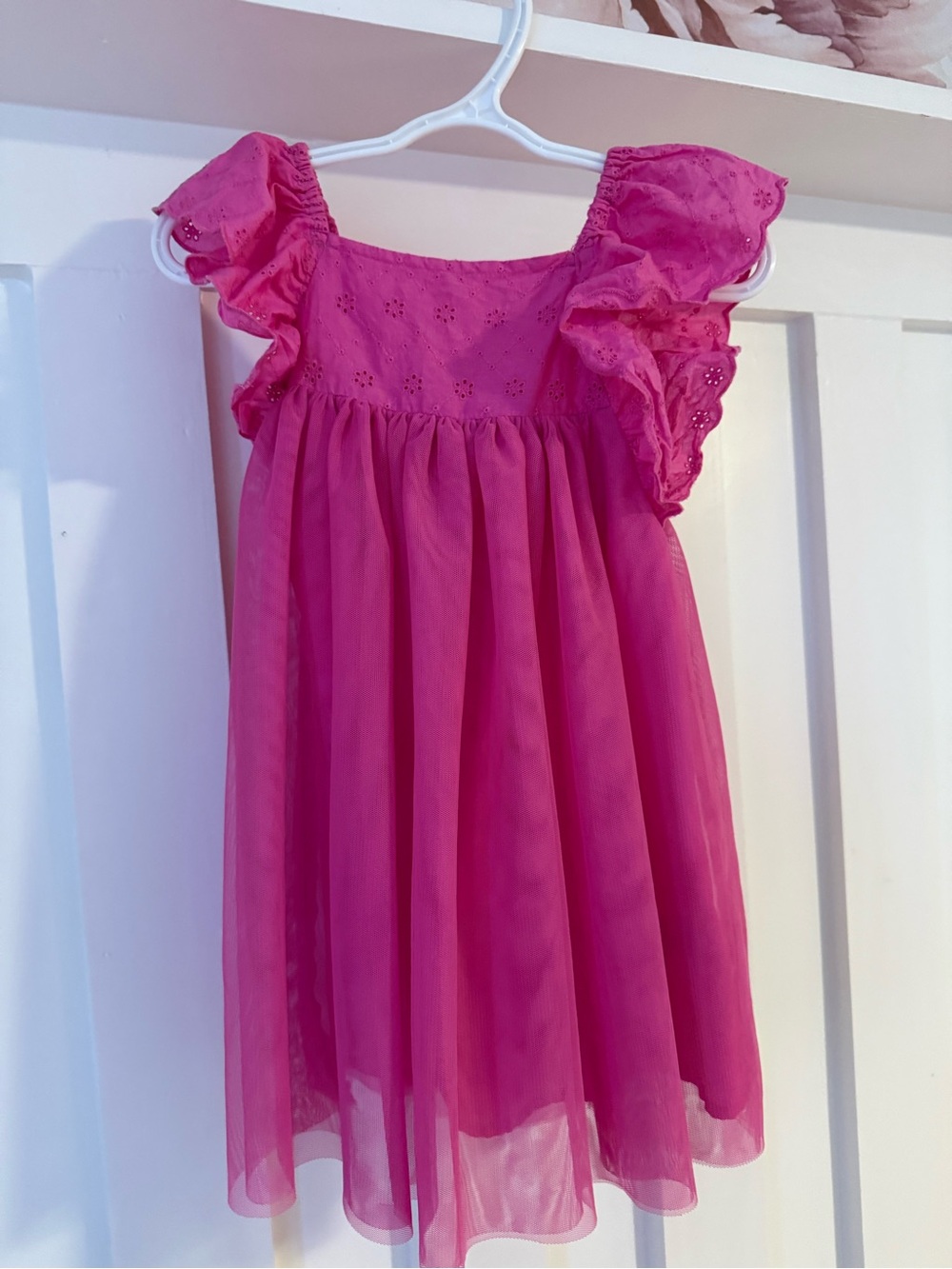 Cat & Jack Hot Pink Ruffle Eyelet Sundress